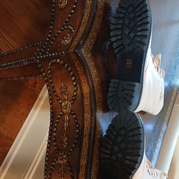 Kate Spade Women's Lace Up Cream Boots - Picture 2 of 3